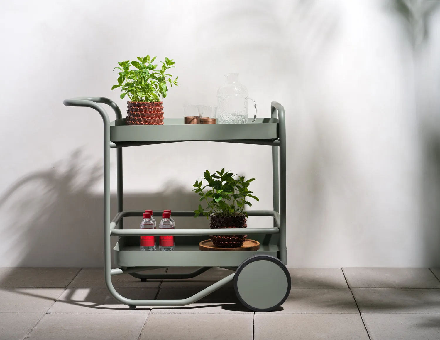 Wózek Trolly 88x59 cm, Dusty green Brafab