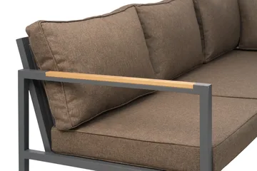 Zestaw wypoczynkowy Cap - Antracyt-brązowy, 6-miejscowa - Brafab