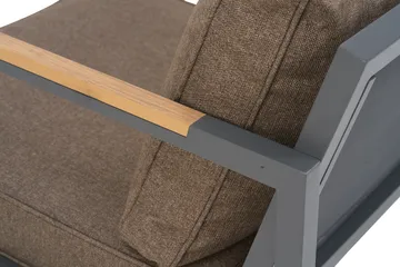 Zestaw wypoczynkowy Cap - Antracyt-brązowy, 6-miejscowa - Brafab