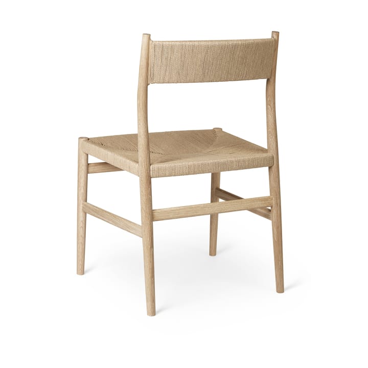 Arv krzesło - tkane oparcie i siedzisko - dąb olejowany na biało - Sznurek papierowy - Brdr. Krüger