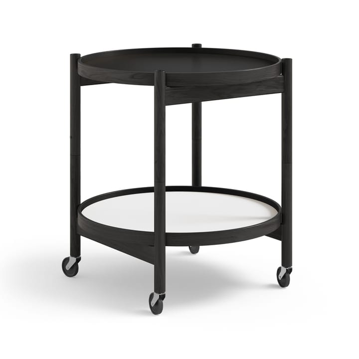 Bølling Tray Table model 50 stół obrotowy - base, czarny lakierowany stojak dębowy - Brdr. Krüger