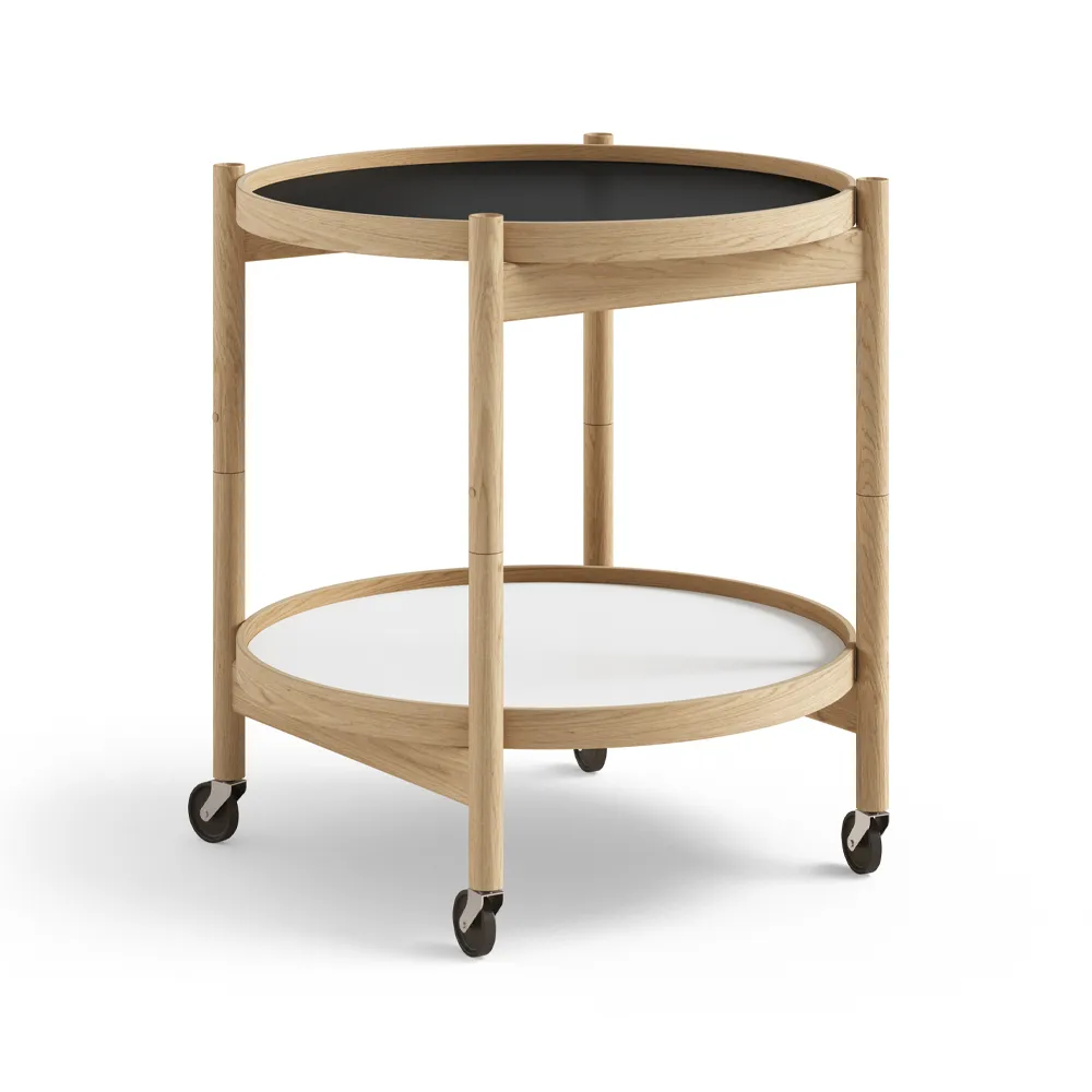 Bølling Tray Table model 50 stół obrotowy, base, stojak z dębu olejowanego Brdr. Krüger