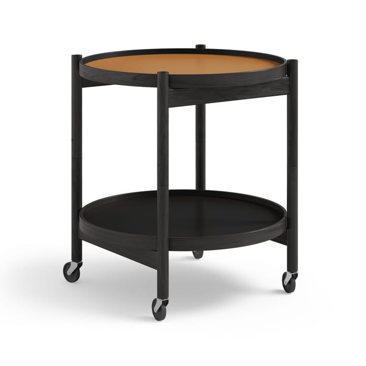 Bølling Tray Table model 50 stół obrotowy - clay, czarny lakierowany stojak dębowy - Brdr. Krüger