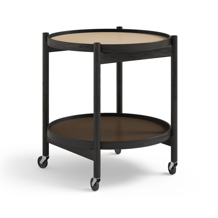 Bølling Tray Table model 50 stół obrotowy - earth, czarny lakierowany stojak dębowy - Brdr. Krüger