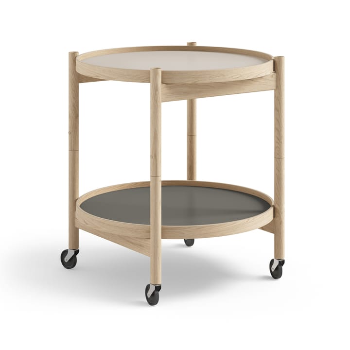 Bølling Tray Table model 50 stół obrotowy - stone, nietraktowany drzewostan dębowy - Brdr. Krüger