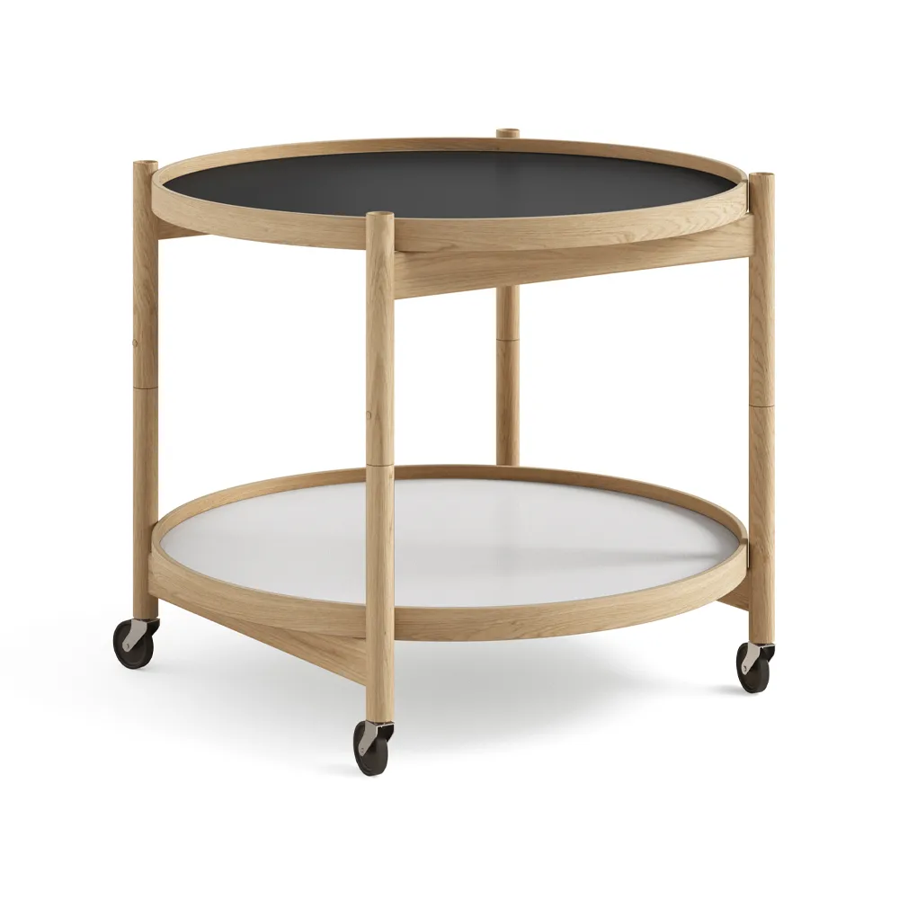 Bølling Tray Table model 60 stół obrotowy, base, stojak z dębu olejowanego Brdr. Krüger