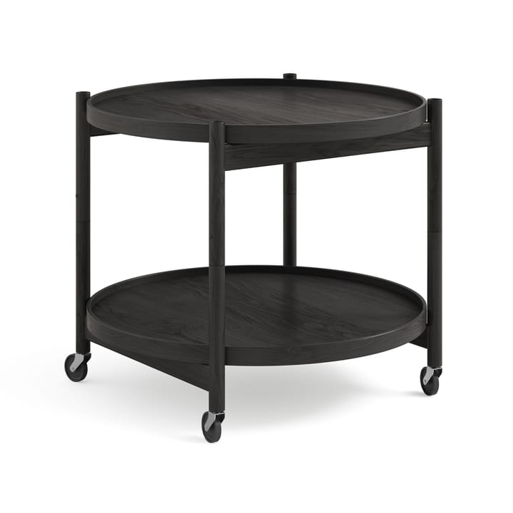 Bølling Tray Table model 60 stół obrotowy - dąb czarny lakier, czarny lakierowany stojak dębowy - Brdr. Krüger