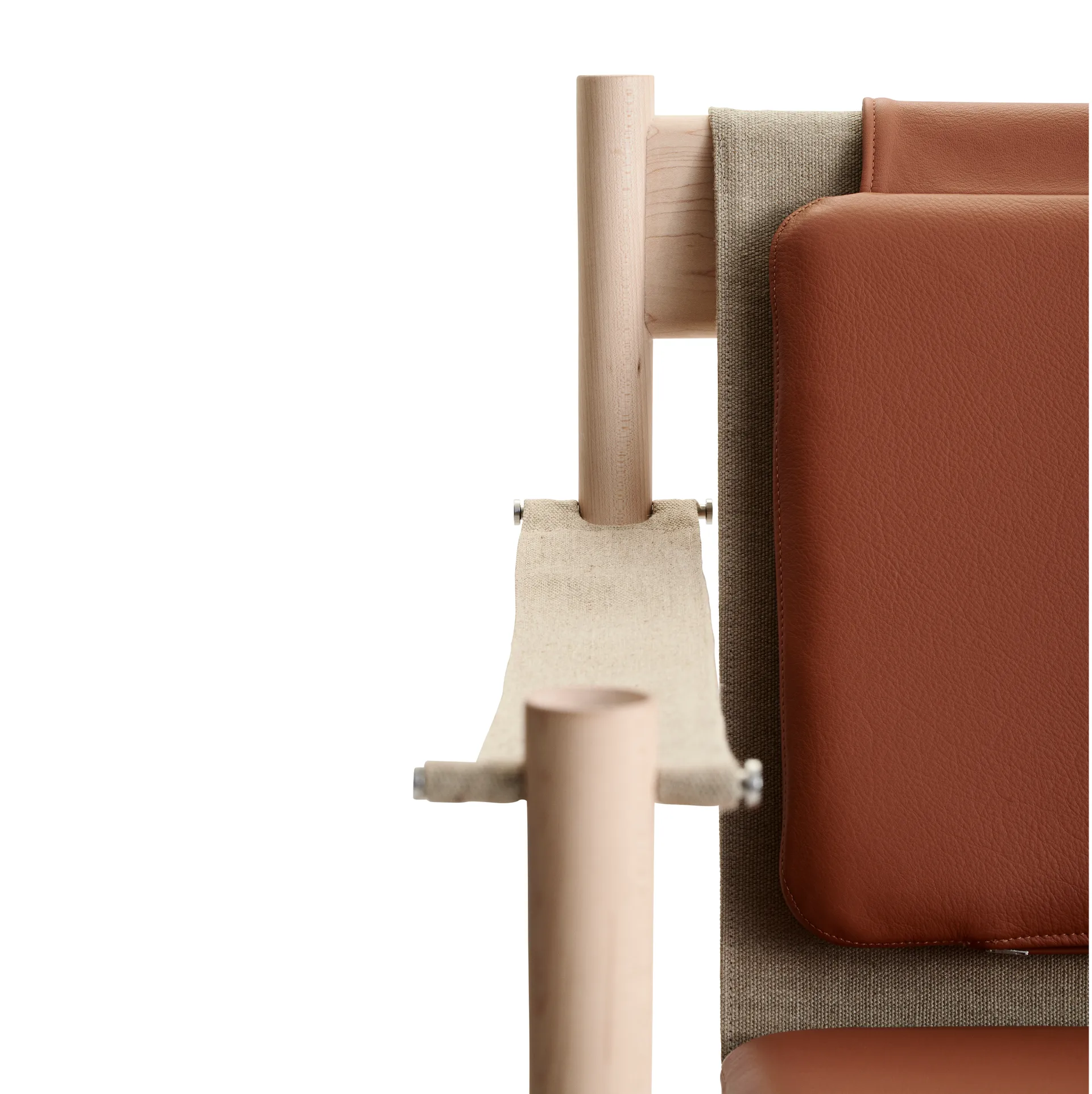 HB fotel, Biały olejowany klon-Skórzany brandy Brdr. Krüger