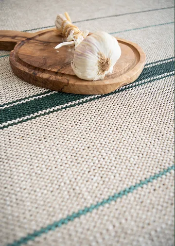 Dywan szmaragdowy Trapeze (kremowo-biało-zielony) - 80x300 cm - Brita Sweden