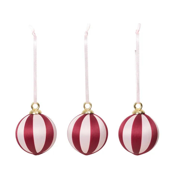Bombka Joy - Deep Red-Soft Pink - Broste Copenhagen