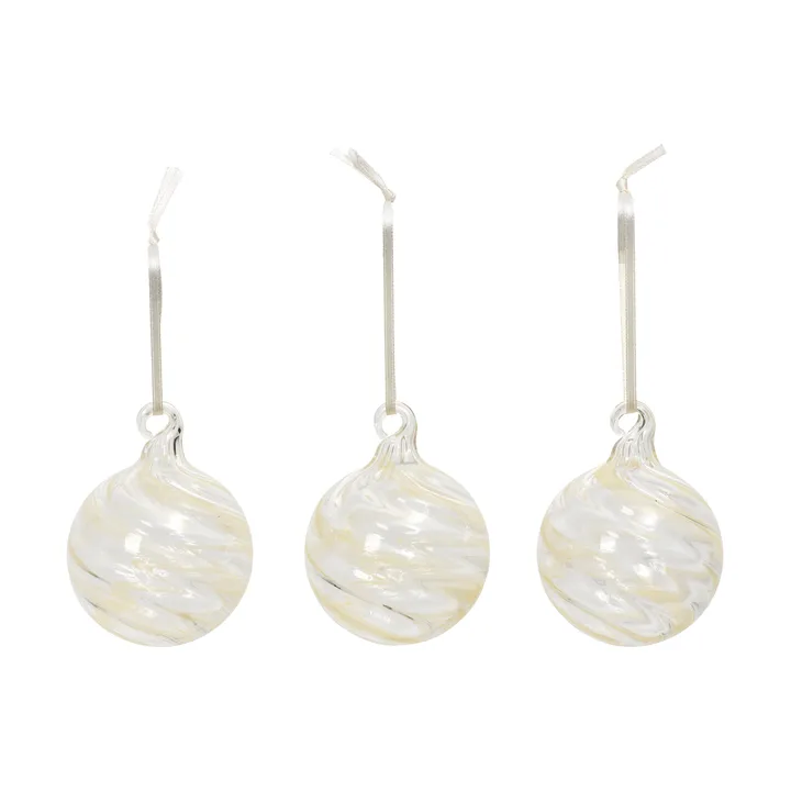 Bombka Swirl - Off White-Clear - Broste Copenhagen