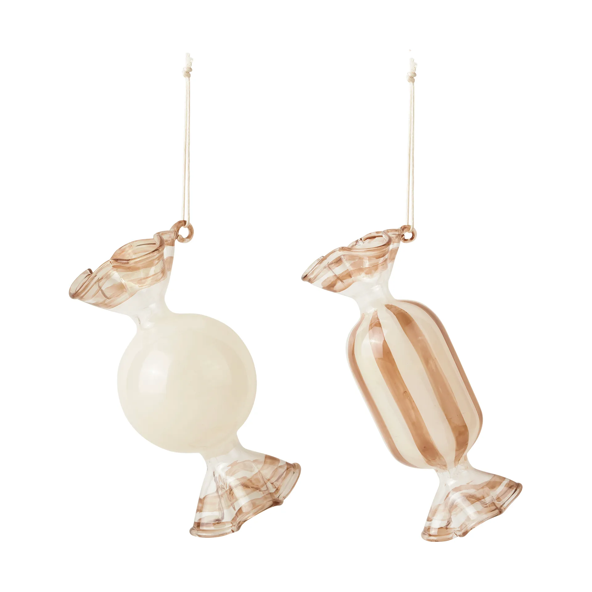 Candy zawieszka na choinkę szkło 2 Części, Creme Broste Copenhagen