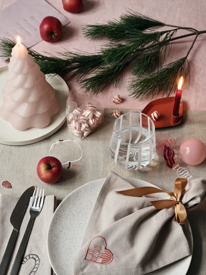 Candy zawieszka na choinkę szkło 2 Części, Dusty pink Broste Copenhagen