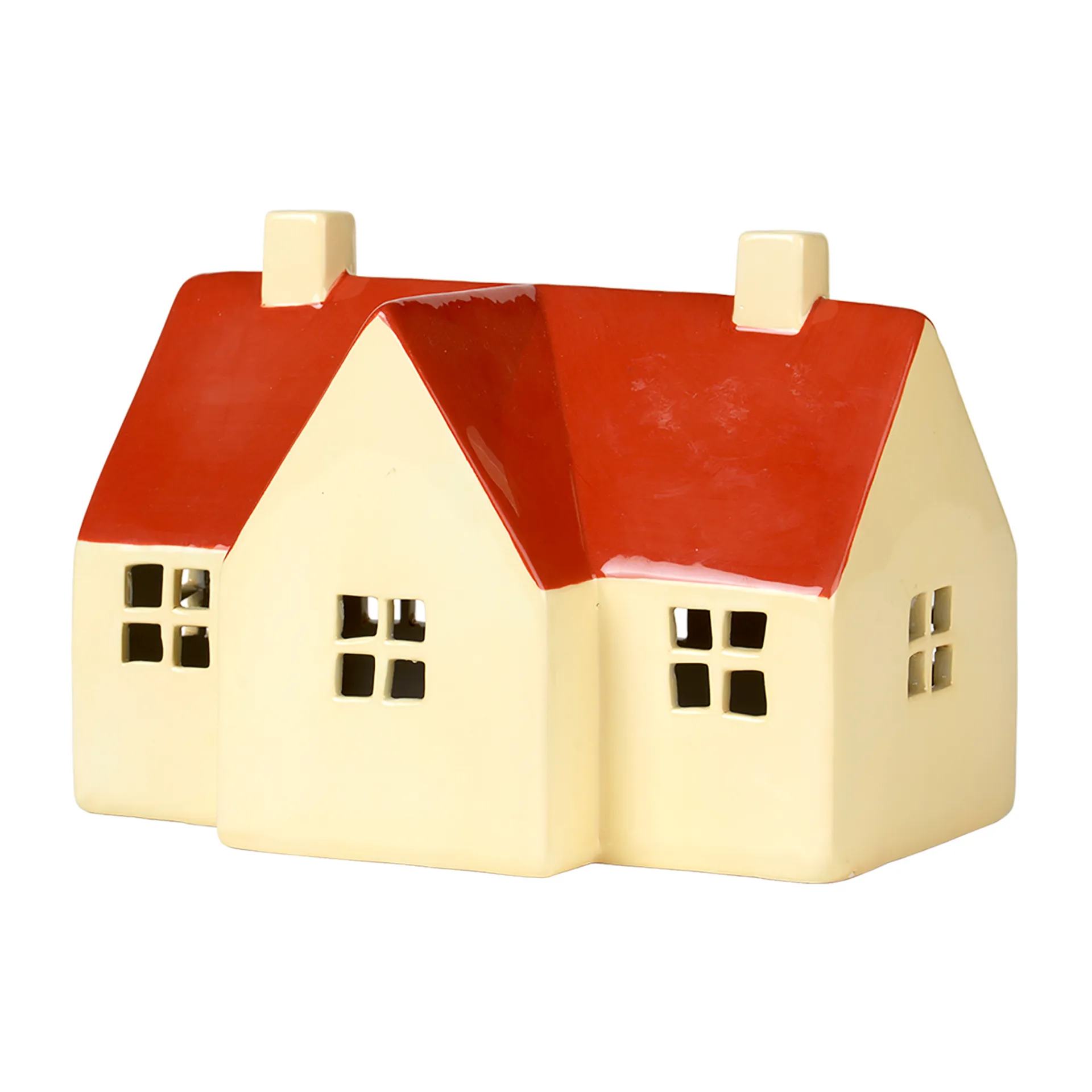 Domek dekoracyjny Bo 13,2x18 cm, Light yellow-pumpkin orange Broste Copenhagen