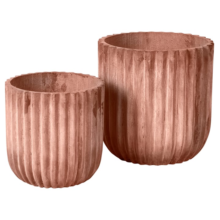 Doniczka Fiber 2-pak - Terakota - Broste Copenhagen