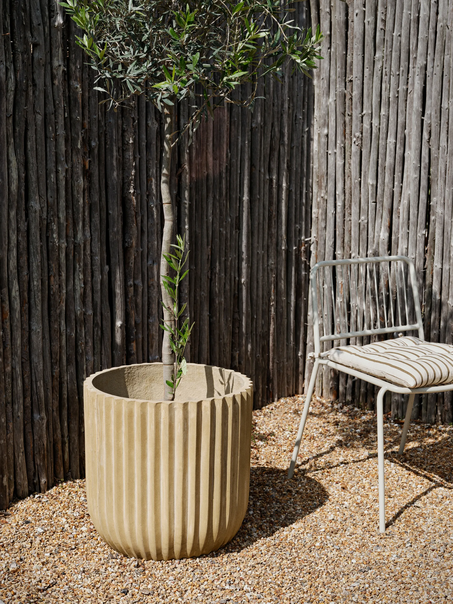 Doniczka Fiber Ø50 cm, Antique beige Broste Copenhagen