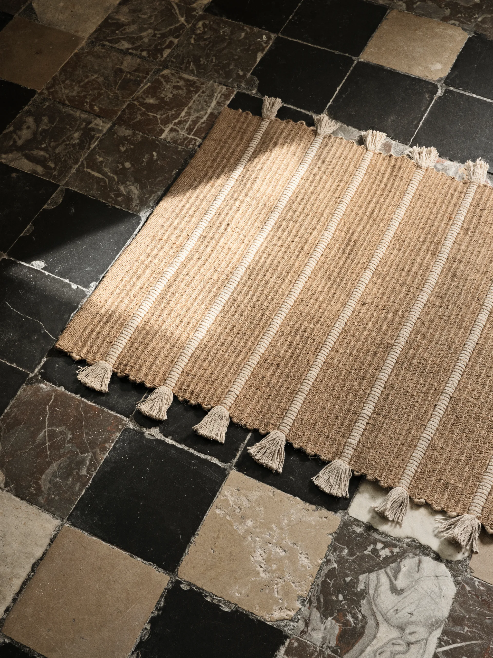 Dywan Ezra 70x140 cm, Natural-off white Broste Copenhagen