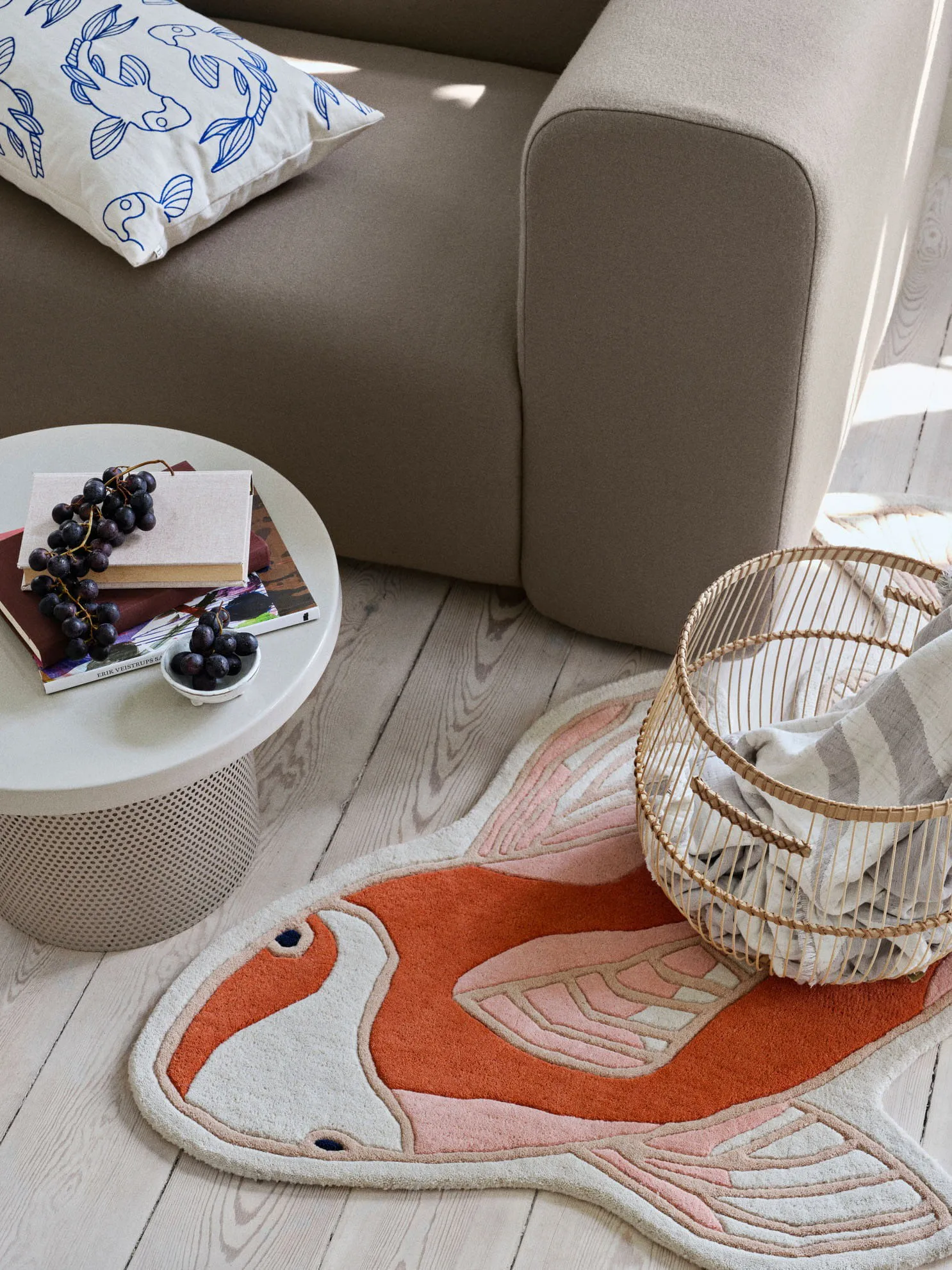 Dywan Koi 97x130 cm, Pumpkin orange Broste Copenhagen