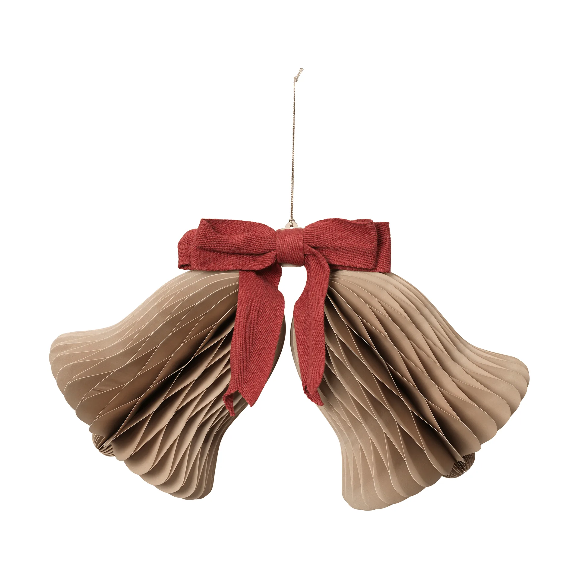 Dzwonek świąteczny Chime do zawieszenia, Natural Brown-Red Broste Copenhagen