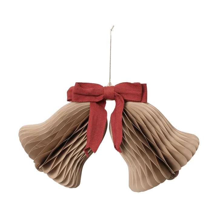 Dzwonek świąteczny Chime do zawieszenia - Natural Brown-Red - Broste Copenhagen
