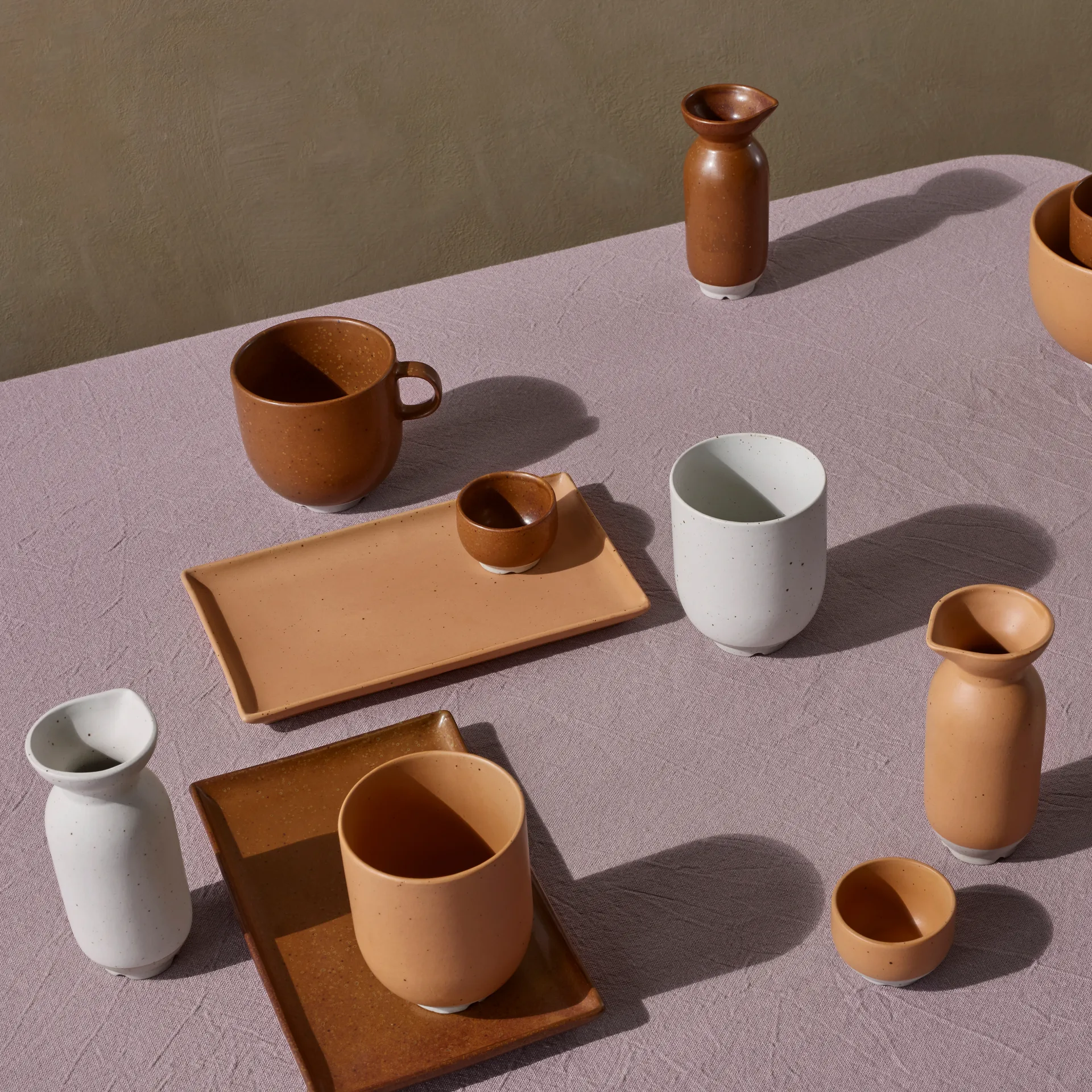 Eli talerz 12x20 cm, Matte light camel Broste Copenhagen