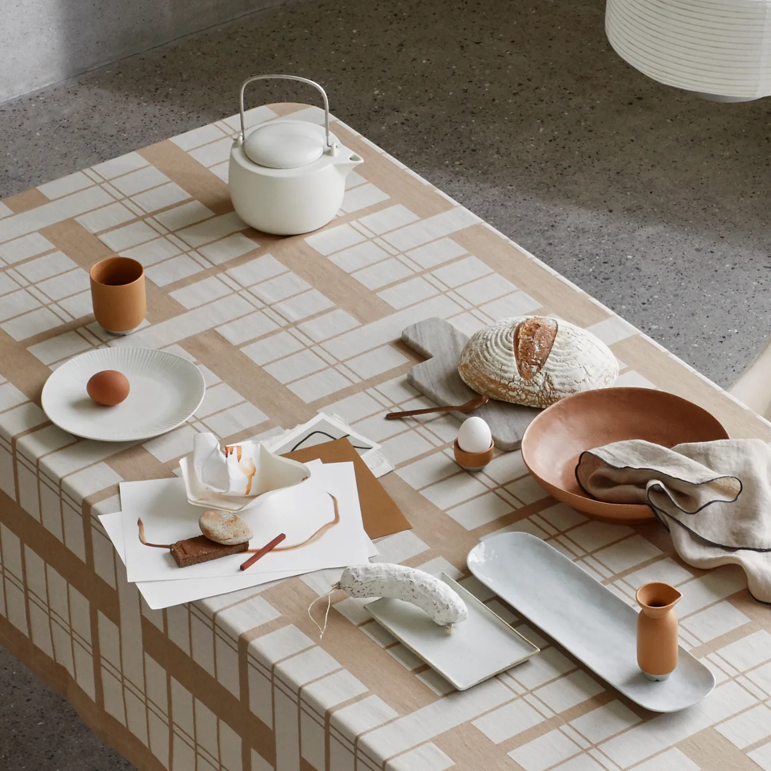 Eli talerz 12x20 cm, Matte soft light grey Broste Copenhagen