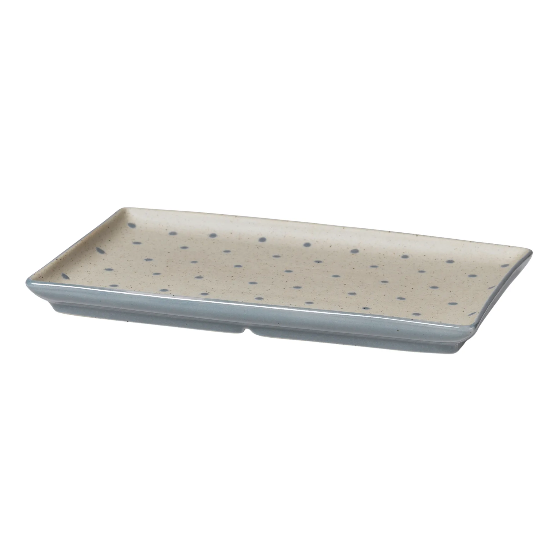 Eli talerz 12x20 cm, Soft blue dots Broste Copenhagen