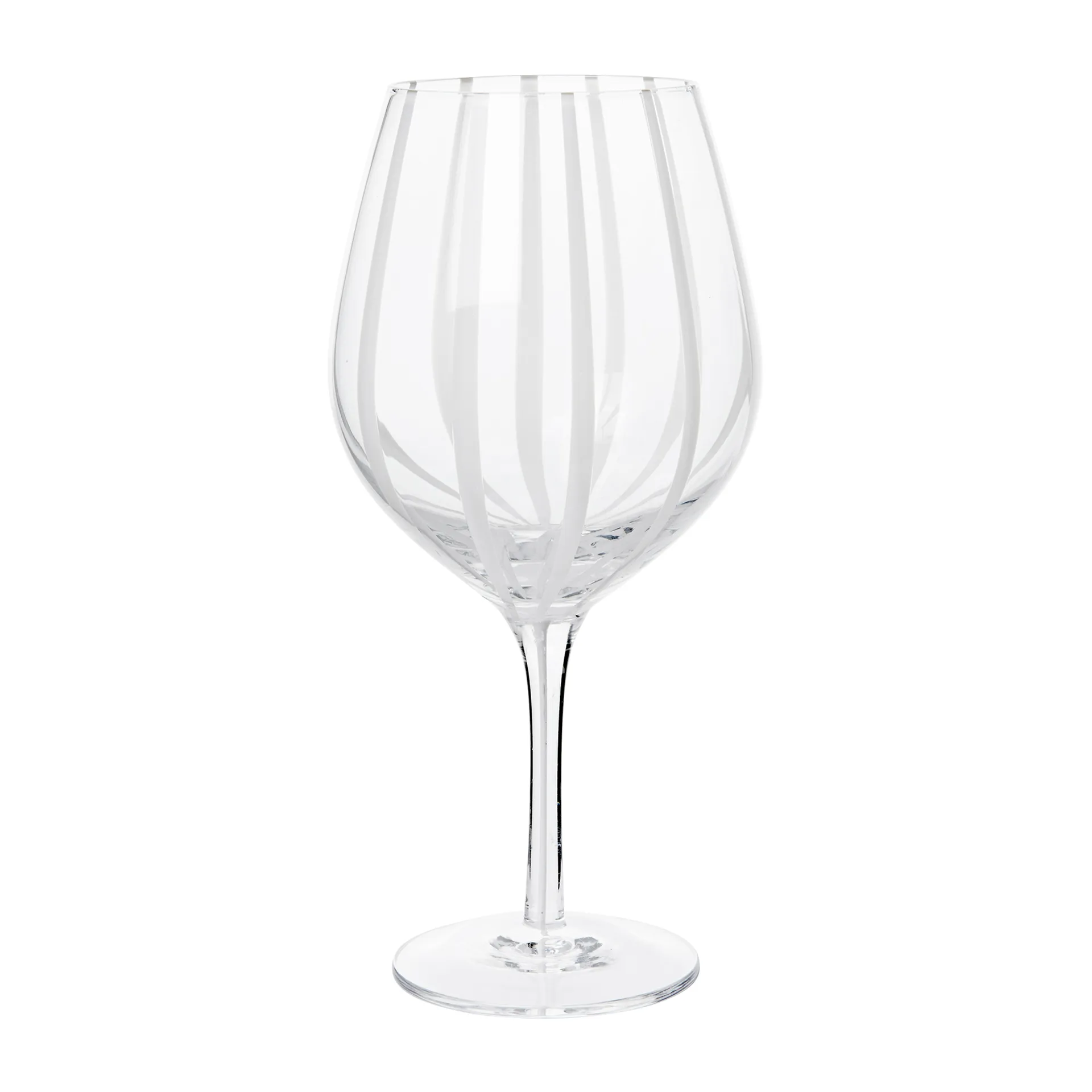 Kieliszek do czerwonego wina Stripe 65 cl, Clear-white stripes Broste Copenhagen