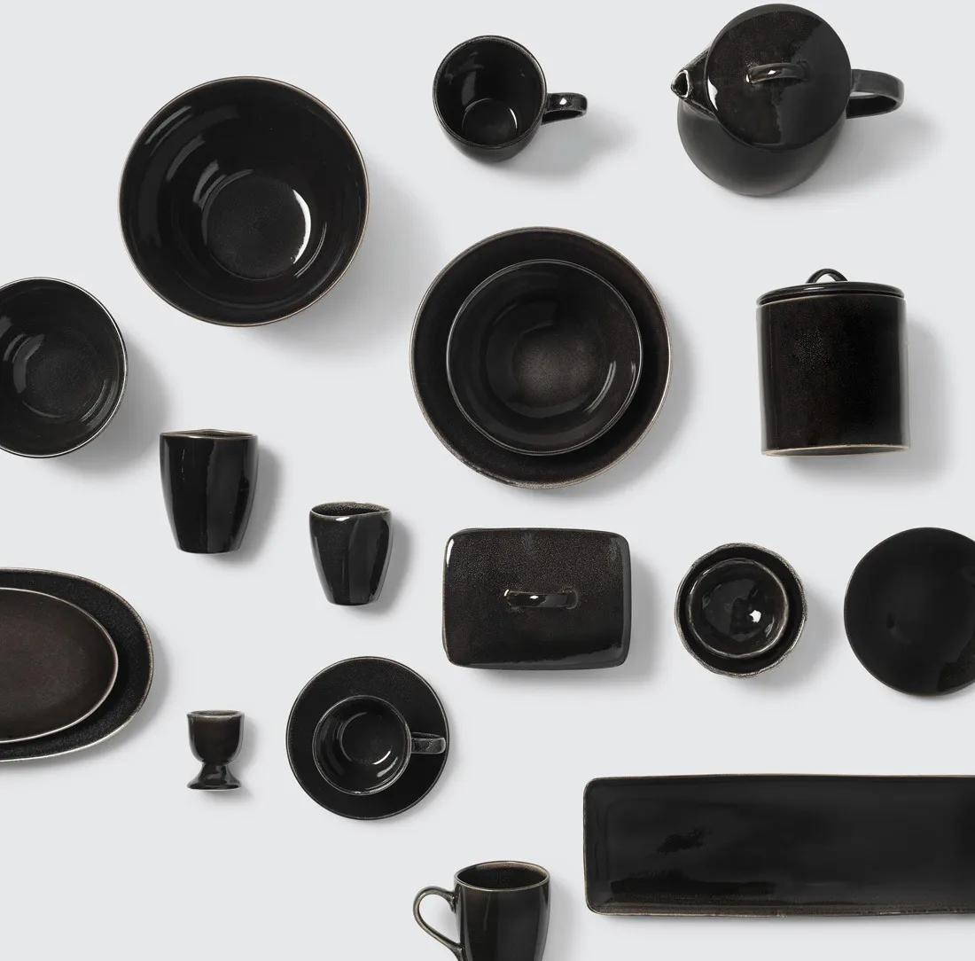 Kieliszek do jajka Nordic Coal, 6,5 cm Broste Copenhagen