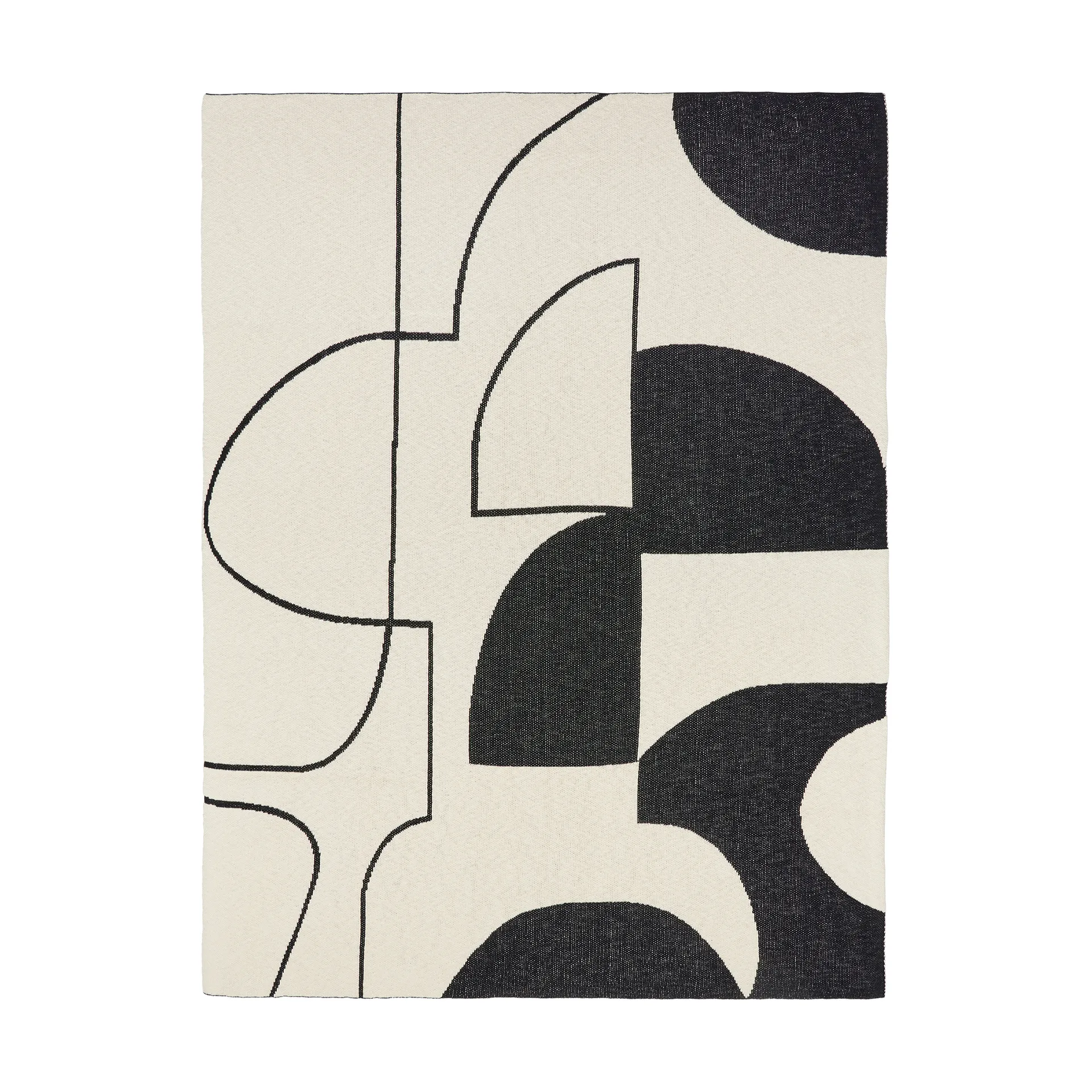 Koc Maren 130x180 cm, Black-off white Broste Copenhagen