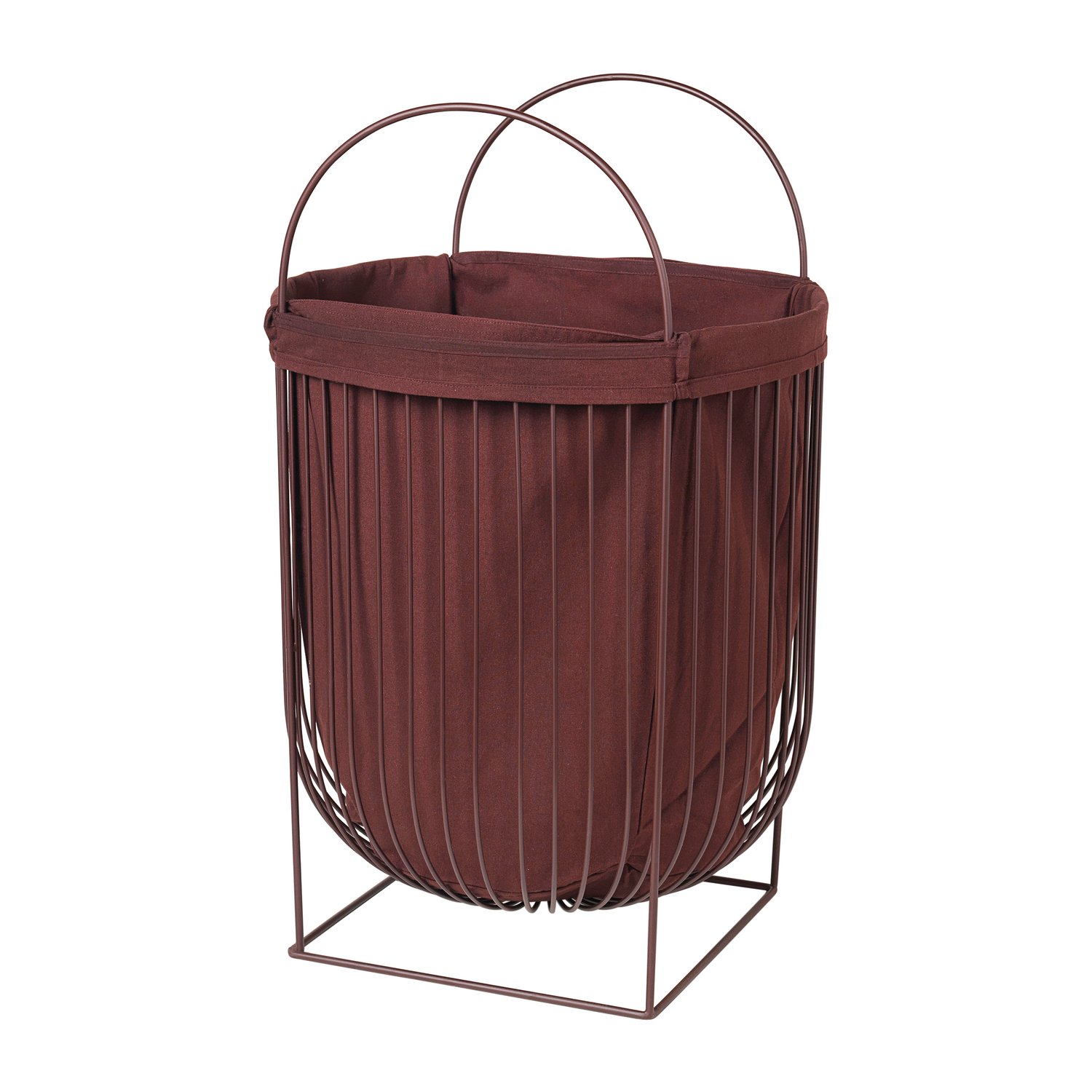 Broste Copenhagen Kosz na pranie Arild Puce aubergine