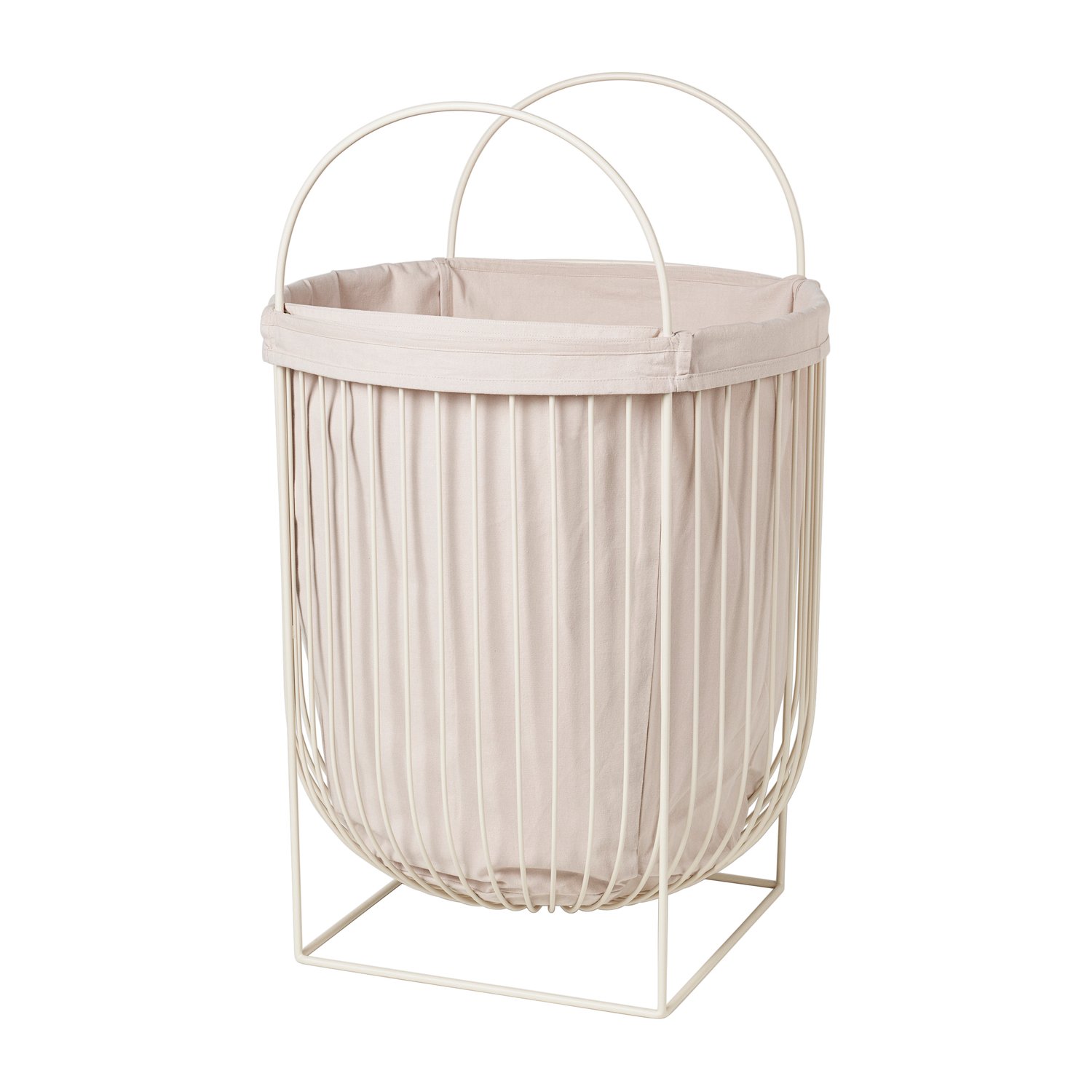 Broste Copenhagen Kosz na pranie Arild Rainy day light grey