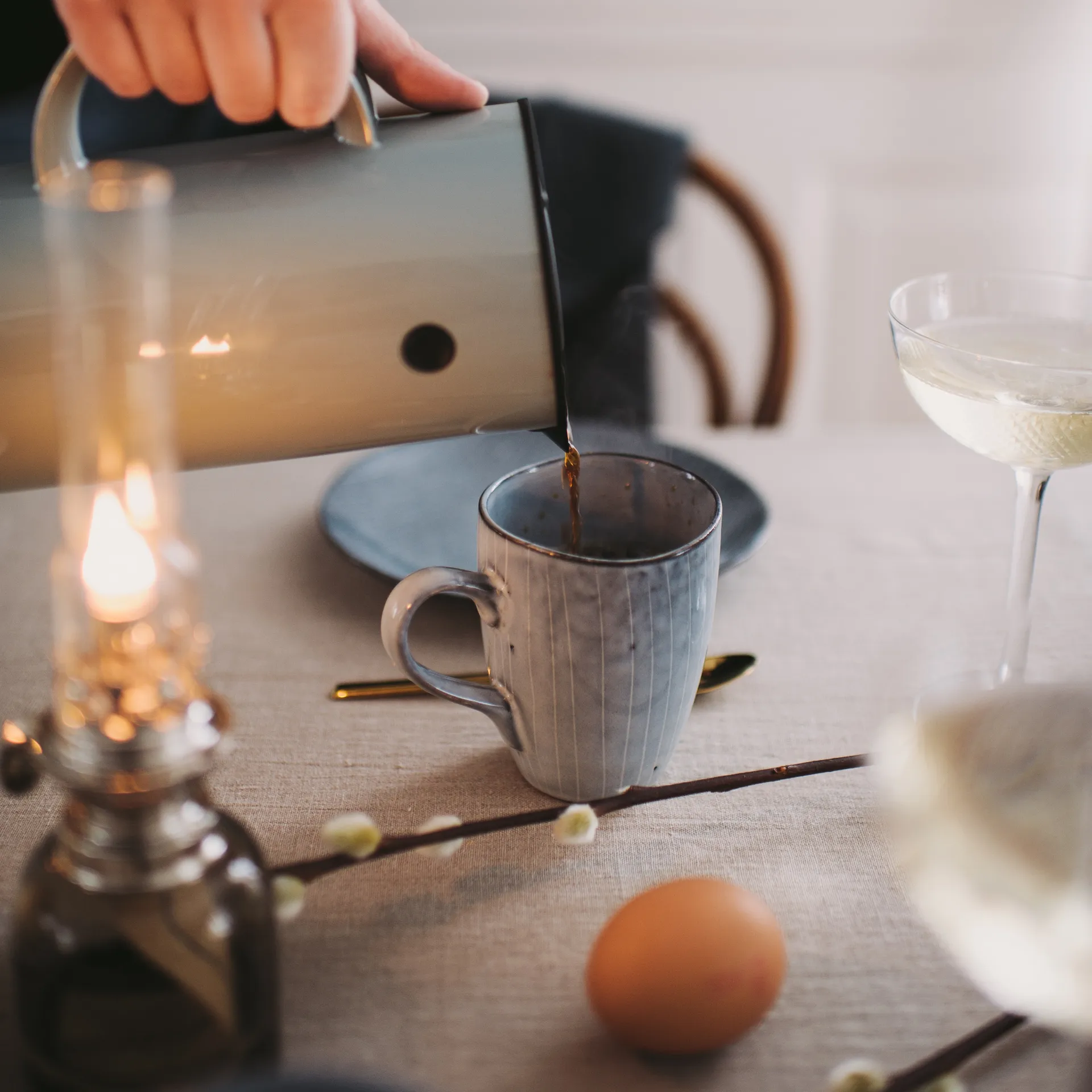 Kubek z uchem Nordic Sea, 10 cm Broste Copenhagen