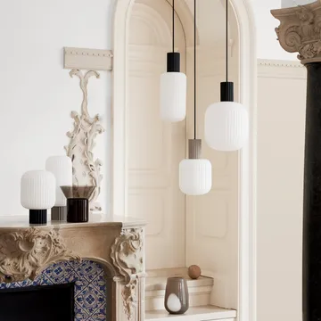 Lampa wisząca Lolly - Czarnobiały-Ø16 cm - Broste Copenhagen