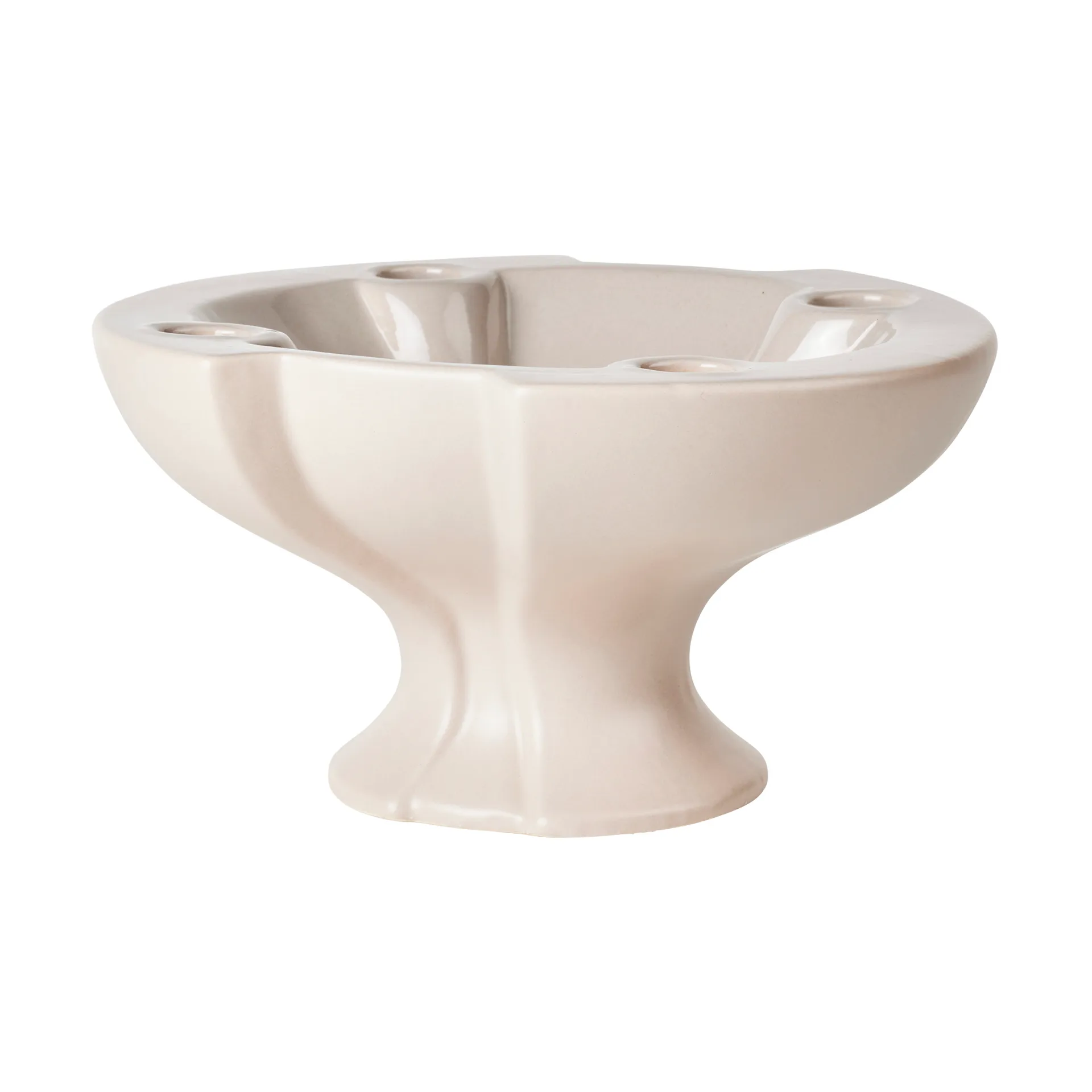 Leda świecznik Ø22x12 cm, Grey-sand Broste Copenhagen