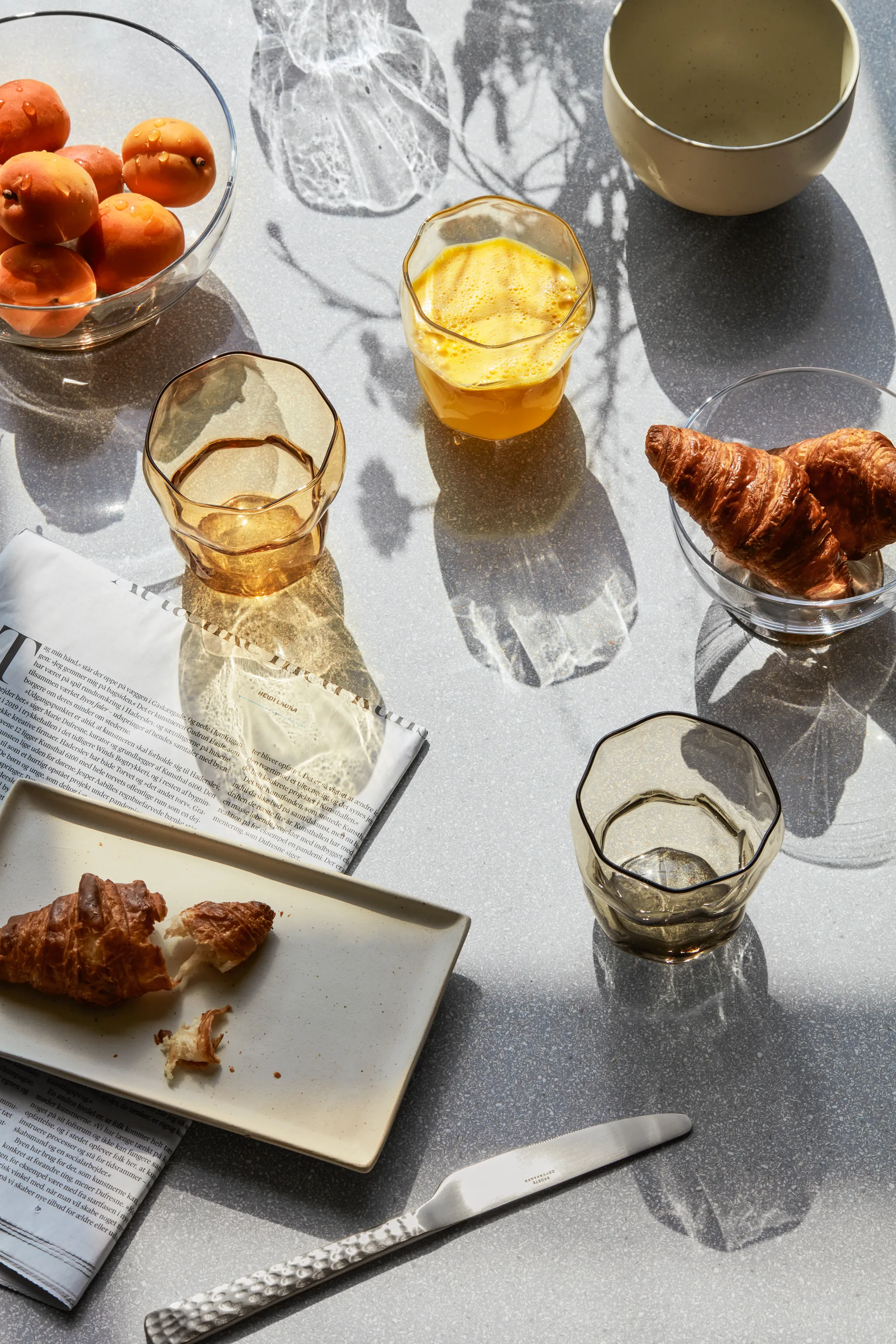 Limfjord szklanka do picia 25 cl, Light grey Broste Copenhagen