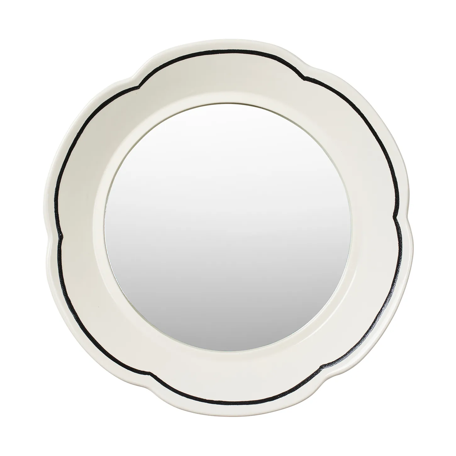 Lustro Hilma Ø36 cm, Off white-black Broste Copenhagen