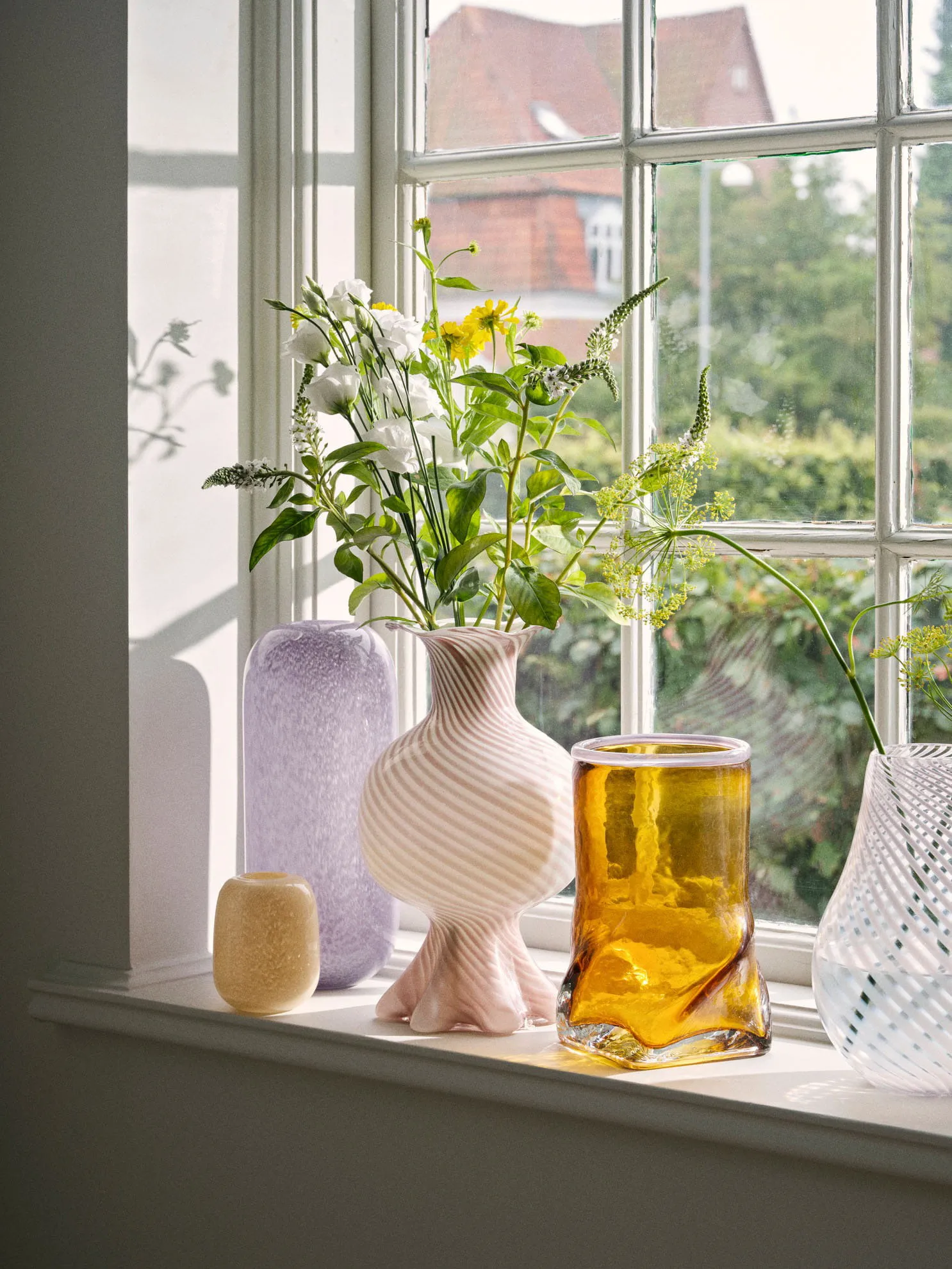 Mella wazon 30 cm, Fairy pink-off white Broste Copenhagen