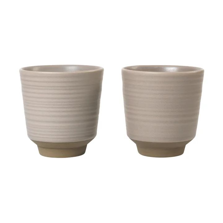 Miko kubek 150 ml, 2‑pak - Warm grey - Broste Copenhagen