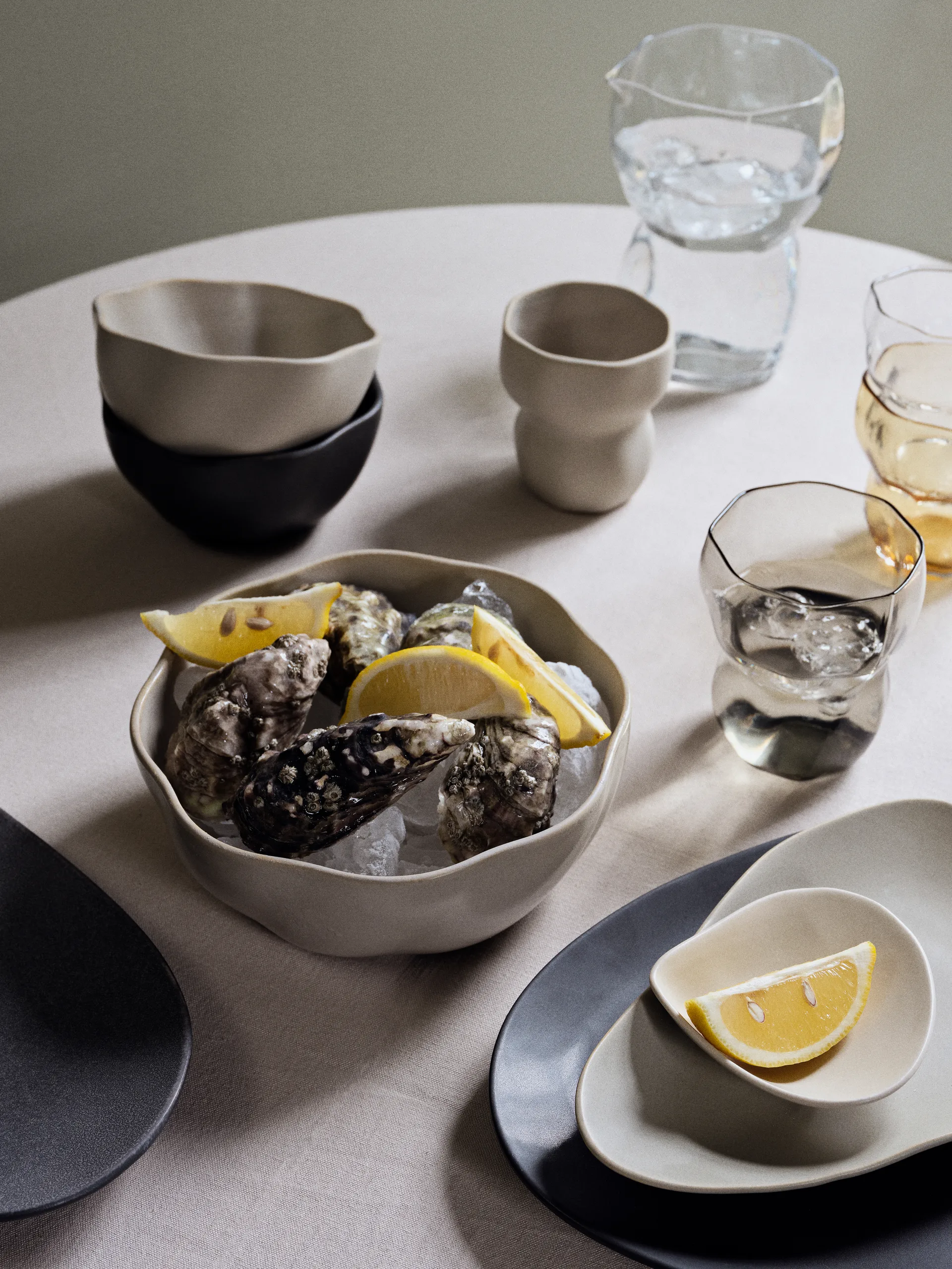 Miska Limfjord Ø14 cm, Light grey Broste Copenhagen