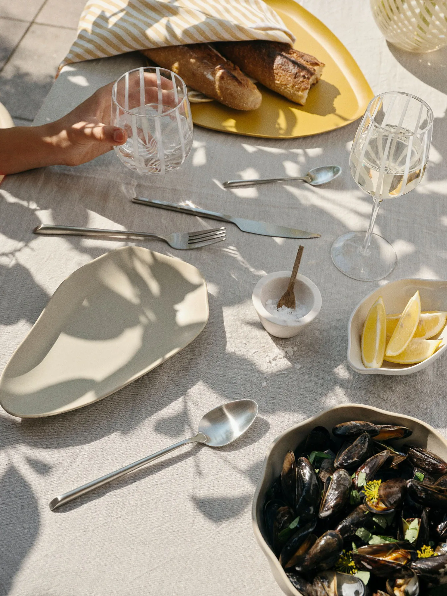 Miska Limfjord Ø20 cm, Light grey Broste Copenhagen