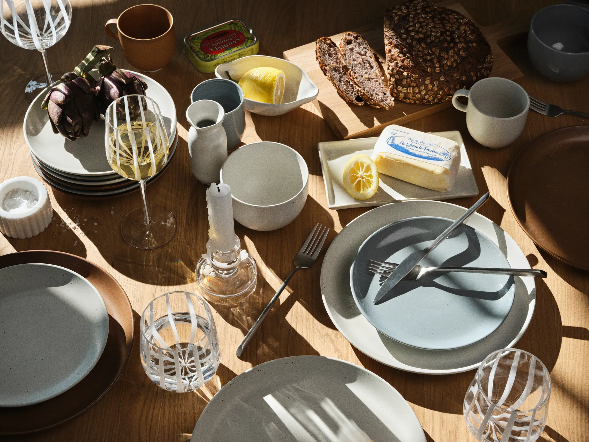 Miska Platon 7 cm, White marble Broste Copenhagen