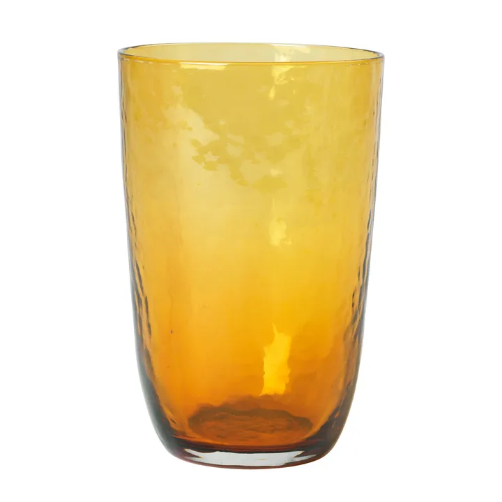 Młotkowane szklanki do napojów 500 ml - Bursztynowa - Broste Copenhagen