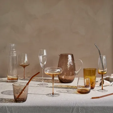Młotkowane szklanki do napojów 500 ml - Bursztynowa - Broste Copenhagen