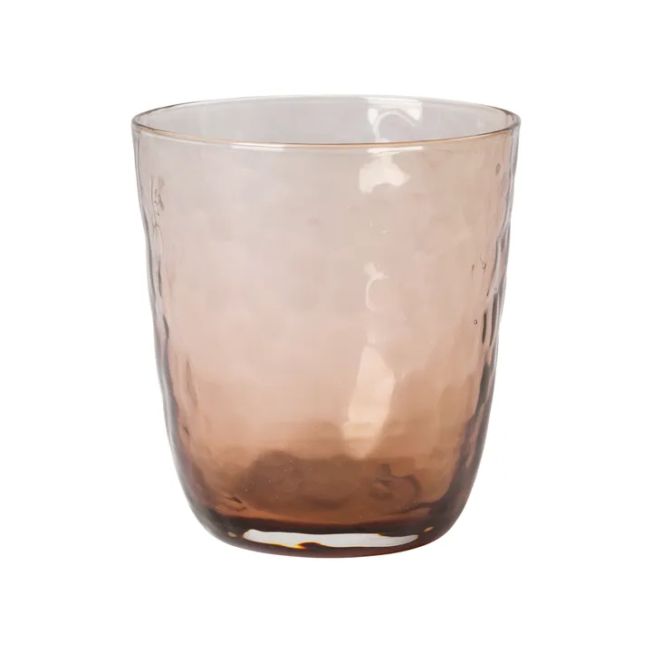 Młotkowane szkło do napojów 335 ml - Brązowy - Broste Copenhagen