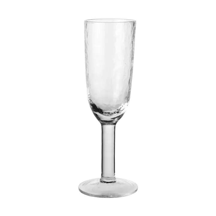 Młotkowany kieliszek do szampana 200 ml - Przezroczysty - Broste Copenhagen