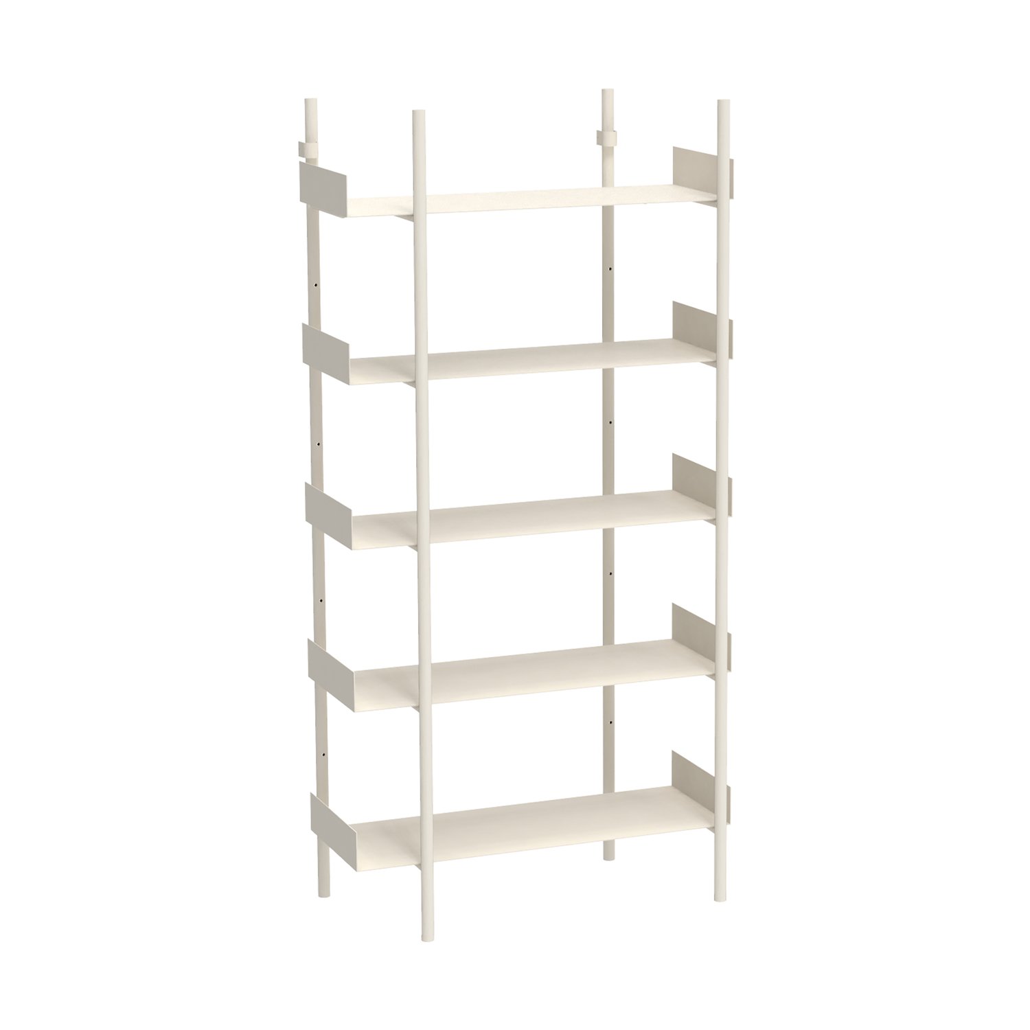 Broste Copenhagen Nobuko regał z 5 półkami White | Skandynawski Design | Półki i systemy półek | Biały