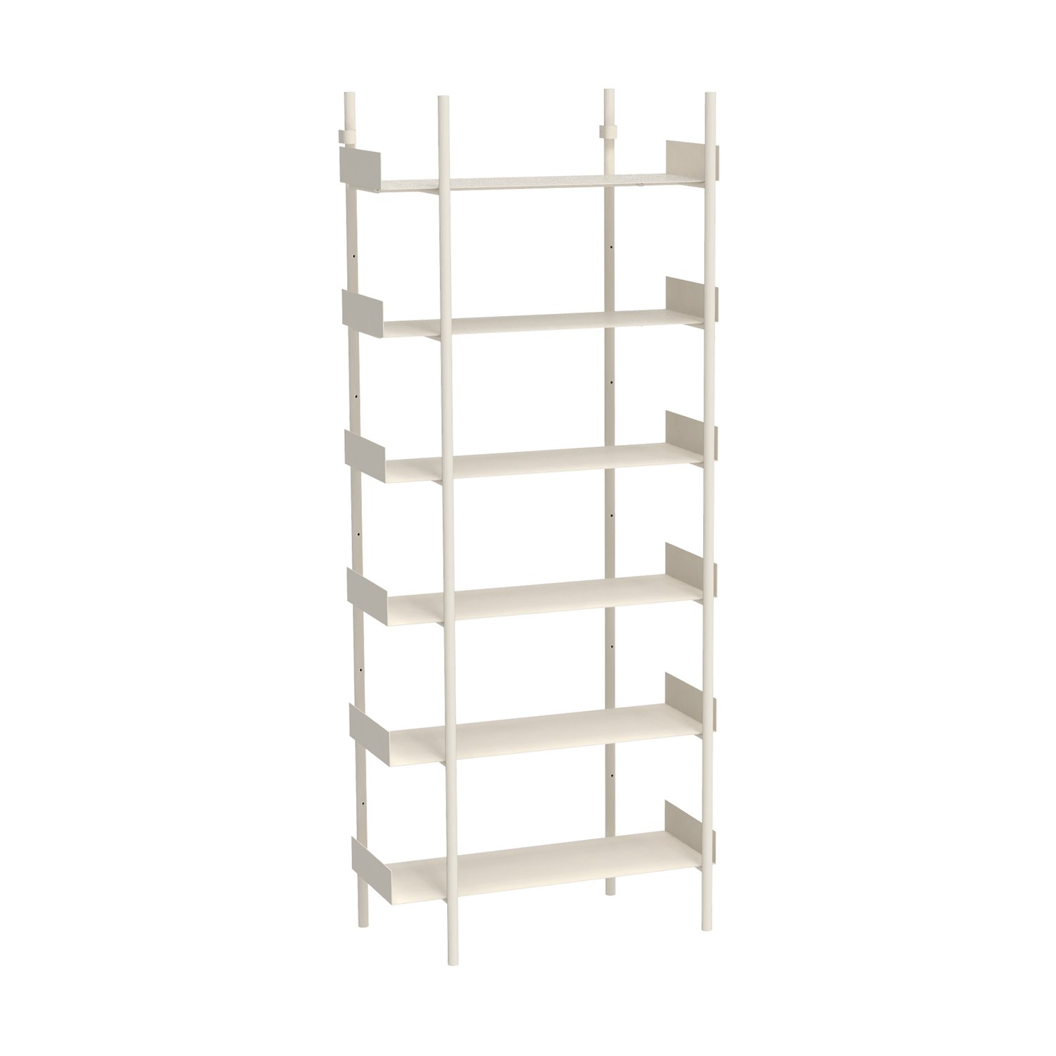 Broste Copenhagen Nobuko regał z 6 półkami White | Skandynawski Design | Półki i systemy półek | Biały
