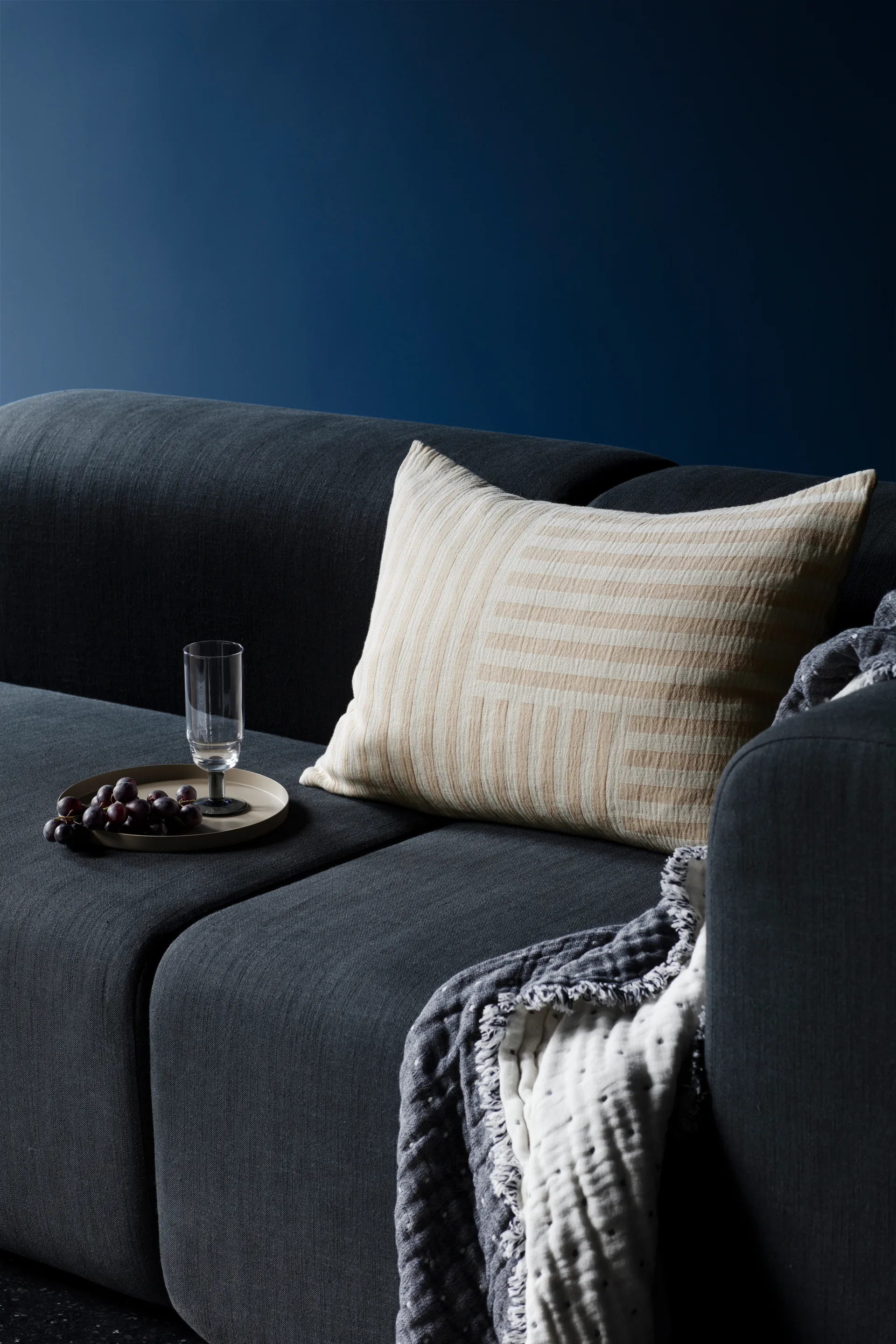 Nordic Bistro kieliszek do szampana 20 cl, Clear-smoke stem Broste Copenhagen