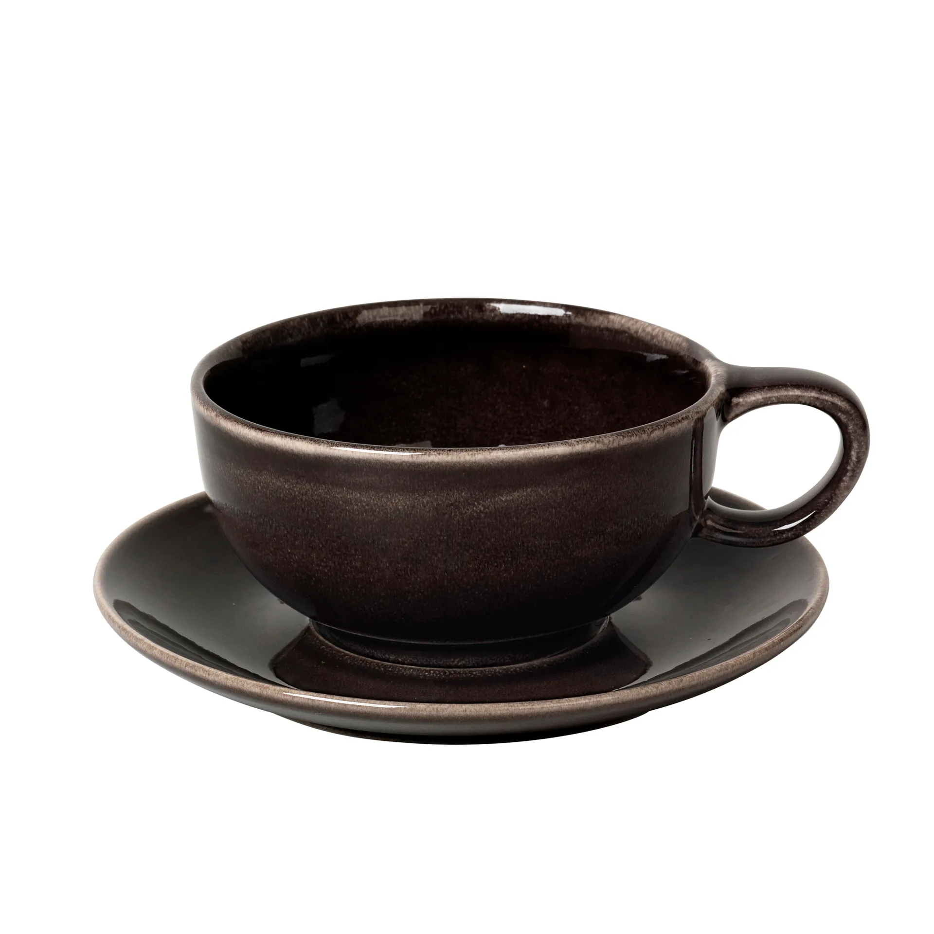 Nordic Coal filiżanka ze spodkiem, 5,8 cm Broste Copenhagen